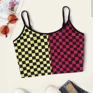 Shein Checkered Crop Top